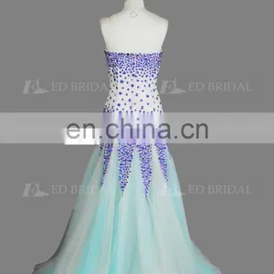 Mermaid Stone Beaded Colorful Real Sample Pictures Full Length Party African Evening Dresses thumbnail-6