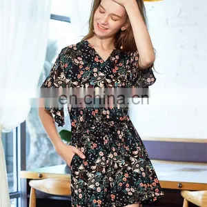 Floral Printing Romper Sexy Women Stylish 2016 Wholesale OEM ODM thumbnail-5