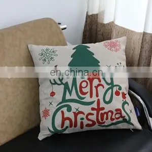 Christmas Decorative Pillow Cover Fashion Sofa Chair Car Seat Linen Cotton Custom Cushion Cover thumbnail-5