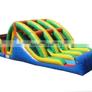 2014 New 3 Lane Mega Thrill Obstacle Course, Commercial Inflatable Obstacle Course thumbnail-2