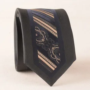 Double-brushed Brown Polyester Woven Necktie Stwill Mens Suit Accessories thumbnail-1