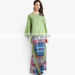 Digital Printing and Embroidery Women Islamic Baju Kurung Clothing thumbnail-1