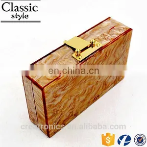 CR Quality Strictly Controlled and Inspected Chinese Traditional Engraving Styled Surface Lock Decoration Brown Acrylic Women thumbnail-3