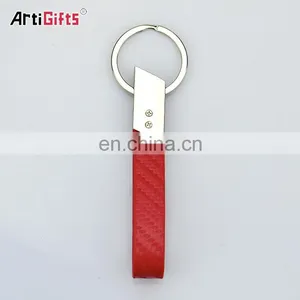 Custom Logo Metal and Leather Key Chain thumbnail-6