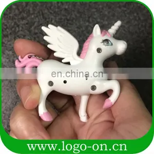 Newest LED Sound Plastic Unicorn Keychain thumbnail-2