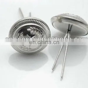 Silver Plated Military Five Star Cap Badge for Garment thumbnail-1