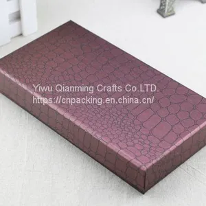 Leather Print Short Style Purse Zero Wallet Box Special Paper Cover Box Gifts Paper Package Hard Box thumbnail-3