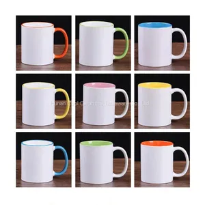 Custom Colorful Inner White Ceramic Mug Tea Cups Ceramic Travel Coffee Mugs for Sublimation thumbnail-4