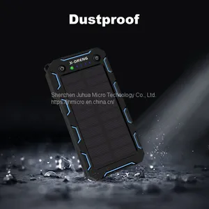 Portable Solar Panel Charger 12000mah Waterproof Solar Power Bank for Hiking thumbnail-4