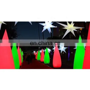 2m Colorful Led Lighting Inflatable Cone Inflatable Tusk Tube for Party Decoration thumbnail-3