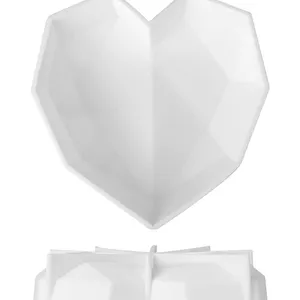 Heart Shaped Silicone Cake Mold With Mini Hammer 3D Geometric Cake Mold Silicone Mousse/Chocolate Cakes Mould thumbnail-4