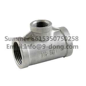 Stainless Steel 201 304 Pipe Tee Fitting SUS Female Threads Tee Water Plumbing Pipe Equal Tee Fitting thumbnail-2