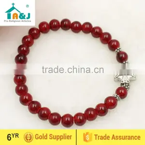 Catholic Sonte Beads Bracelet With Cross thumbnail-1