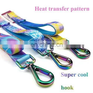 Wholesale Soft and Comfortable Dog Leash With Poop Bag Laser Printing Color Durable With D Ring Pet Leash thumbnail-4