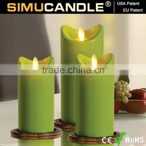 Fancy Design Moving Flame Wick LED Candle With Timer, With USA and EU Patent thumbnail-6