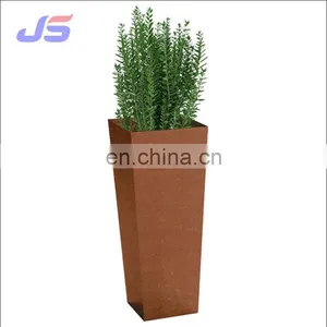 Large Corten Steel Rust Color Outdoor Planter thumbnail-1