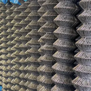Galvanized Chain-link Fencing Chinese Factory Chain Link Mesh Wire Yard Fence Playground Tennis School Back Yard Fence Security Military Fence thumbnail-1
