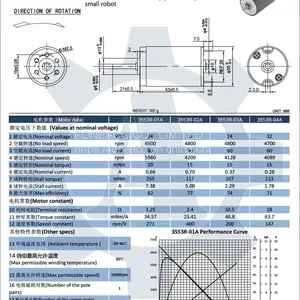 3553R 35 mm Micro Coreless Brush dc Electric Motor thumbnail-2