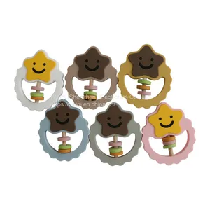 Baby Wooden Star Bed Rattles Toys Teether thumbnail-1