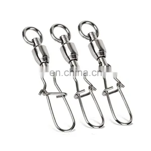JOHNCOO Wholesale Bulk 0# 1# 2#3# 4# 5# 6# Stainless Steel Fishing Ball Bearing Rolling Swivels Fishing Accessory thumbnail-1
