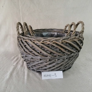 Small Woven Rattan Willow Basket Willow Picking Basket For Food Fruit And Plant thumbnail-1