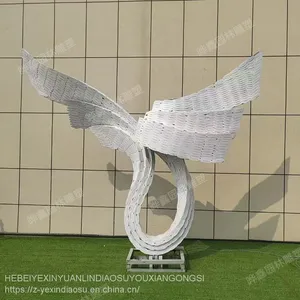 Stainless Steel Sculpture Stainless Steel Moon Tooth Sculpture Stainless Steel Sculpture Manufacturer Customization thumbnail-2
