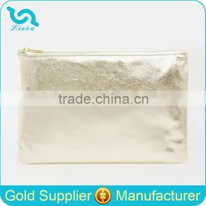 Fashion Gold Clutch Bag Metallic Leather Gold Clutch Bag thumbnail-1