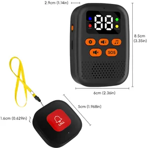 Wireless Emergency Call System, Digital Display Caller, Flashing Vibration Doorbell, Convenient Emergency Caller, One by One（Wechat:13510231336） thumbnail-1