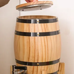 Wooden Wine Barrel Capacity 3 Liters, Customizable Size thumbnail-1