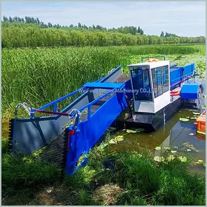 Pond Lake River Cattail Weed Grass Weeder Harvester Floating Cleaning Machine thumbnail-1