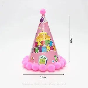Factory Wholesale Multi-Style Birthday Hats With Plush Balls for Children & Adult Party Supplies thumbnail-1