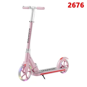 Children's Scooters Children's 3-wheel Music Glowing Folding Toys, Outdoor Sliding Sports, Boys and Girls Kids Kick thumbnail-1