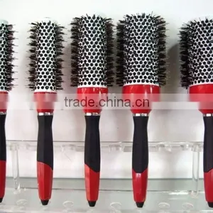 2014 Hot Sale Boar-bristle Round Salon Hair Comb thumbnail-1