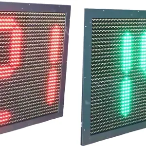 600*600 External Dot Matrix Countdown P16 Plug-in Module Traffic Signal Controller Countdown Display Screen thumbnail-1