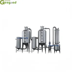 Vacuum Single Effect /three Effect Falling Film Evaporator for Milk Juice Jam Food Falling Film Concentration Evaporator thumbnail-3