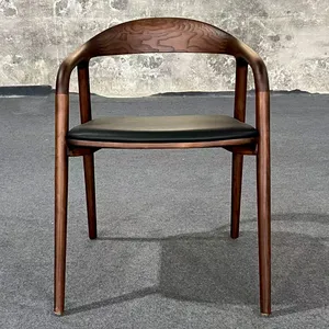 Nordic Modern Solid Wood Bar Stools Cushion LW-028S Model 1 Year Warranty for Dining Rooms Home Office Parks Bathroom Workshop thumbnail-1