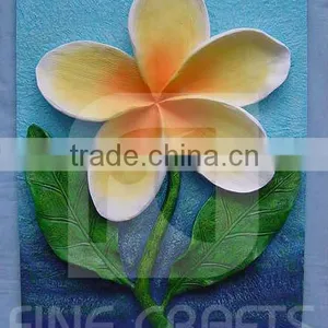 Polyresin Flower Wall Ornament Plaque thumbnail-1