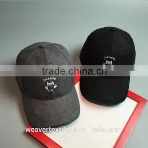 Suede Embroidery Cat Baseball Hats in Stock thumbnail-2