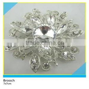 Silver Flower Round Pearl Brooch Fancy Design Clothing Decoration Brooch 5x5cm thumbnail-5