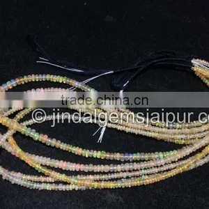 Wholesale Ethiopian Opal Smooth Roundelle Beads thumbnail-1