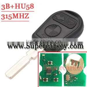 Best Quality Old 3 Button Remote Key HU58 Blade 315MHZ For Bw With Pcf7935 Chip thumbnail-1