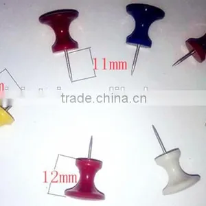 Wholesale High Quality 23mm Plastic Clear Square Head Thumb Tack thumbnail-6