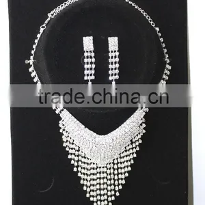 Tassel Glass Crystal Wedding Jewelry Sets for Bridal Beautiful Jewelry Set Wholesale thumbnail-5