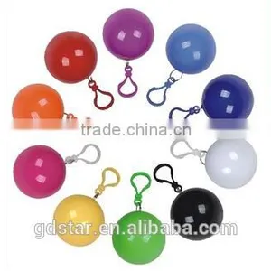 Promotional Disposable PVC Rain Poncho With Ball thumbnail-2
