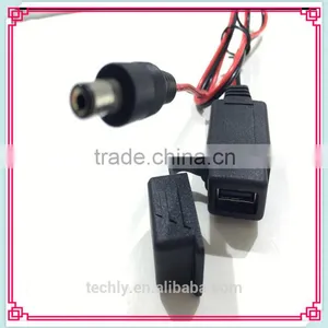 New Red /Black Of Cable Male DC 5.5x2.1 To 2.0 Female USB Power Cable thumbnail-5