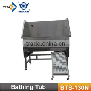 Stainless Steel Pet Bathing Tub With Swing In/out Ramp BTS-130N thumbnail-1