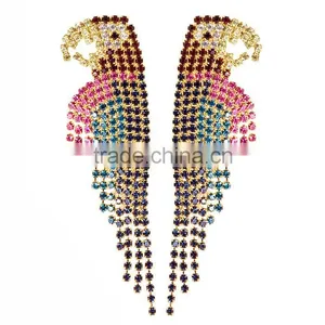 Funky Earrings for Girls Parrot Crystal Rhinestone Earring Crystal Parrot Earrings thumbnail-1