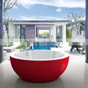 Model Houses Rectangle Shaped 1700mm Acrylic Bathtub With Side Mount Faucet thumbnail-4