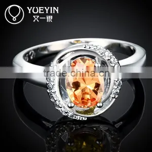 Wholesale Factory Price Elegant Metal Copper Zircon Ring Wedding Jewelry thumbnail-4