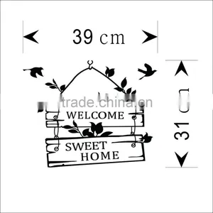 Welcome Sweet Home Decoration Wall Decals ZYVA-8253-NA Decorative Removable Vinyl Wall Stickers for Home thumbnail-4